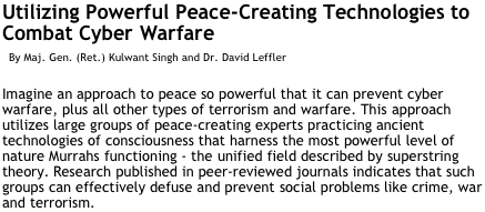 Powerful Peace-Creating Technologies Powerful Peace-Creating Technologies