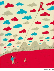 Flying person-Paul Blow