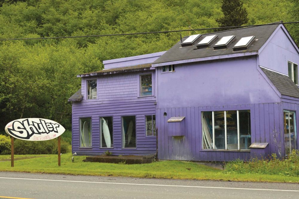 Lanny Shuler, owner of Shuler Surfboards, rides the waves of creativity in business and in life You might have noticed Shuler Surfboards before – it’s located in a purple building south of Seaside at milepost 24 on U.S. Highway 101.