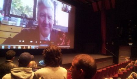David Lynch speaks to Israeli moviegoers via Skype, on Monday