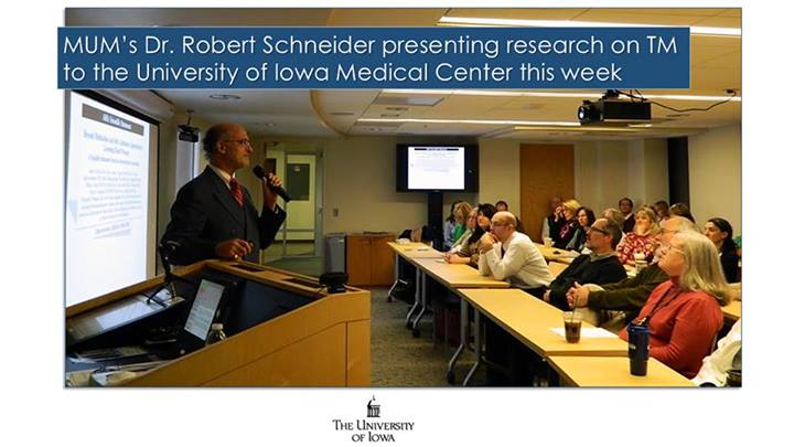 MUM's Dr. Robert Schneider presenting research at UIMC