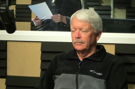 Dan Gannon, IDVA, meditates in IPR studio