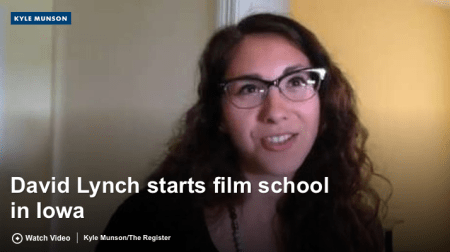 David Lynch starts film school in Iowa
