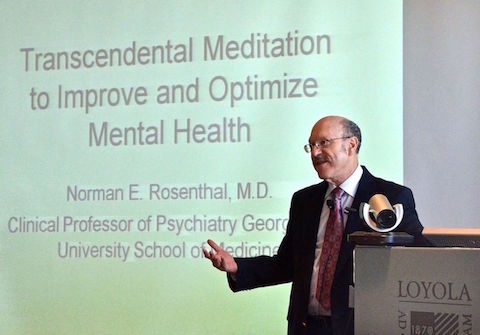 Dr. Norman Rosenthal speaks on TM at Stritch small