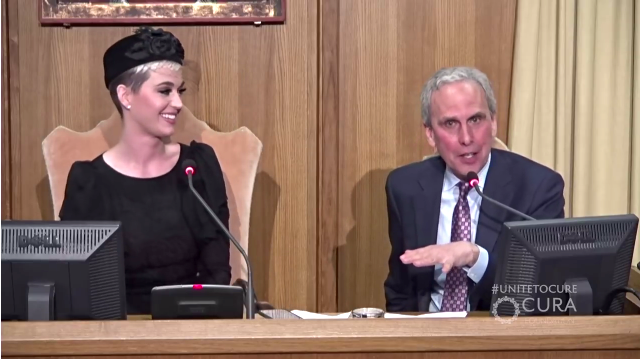 Bob Roth and Katy Perry present TM at Unite to Cure at 4th International Vatican Conference