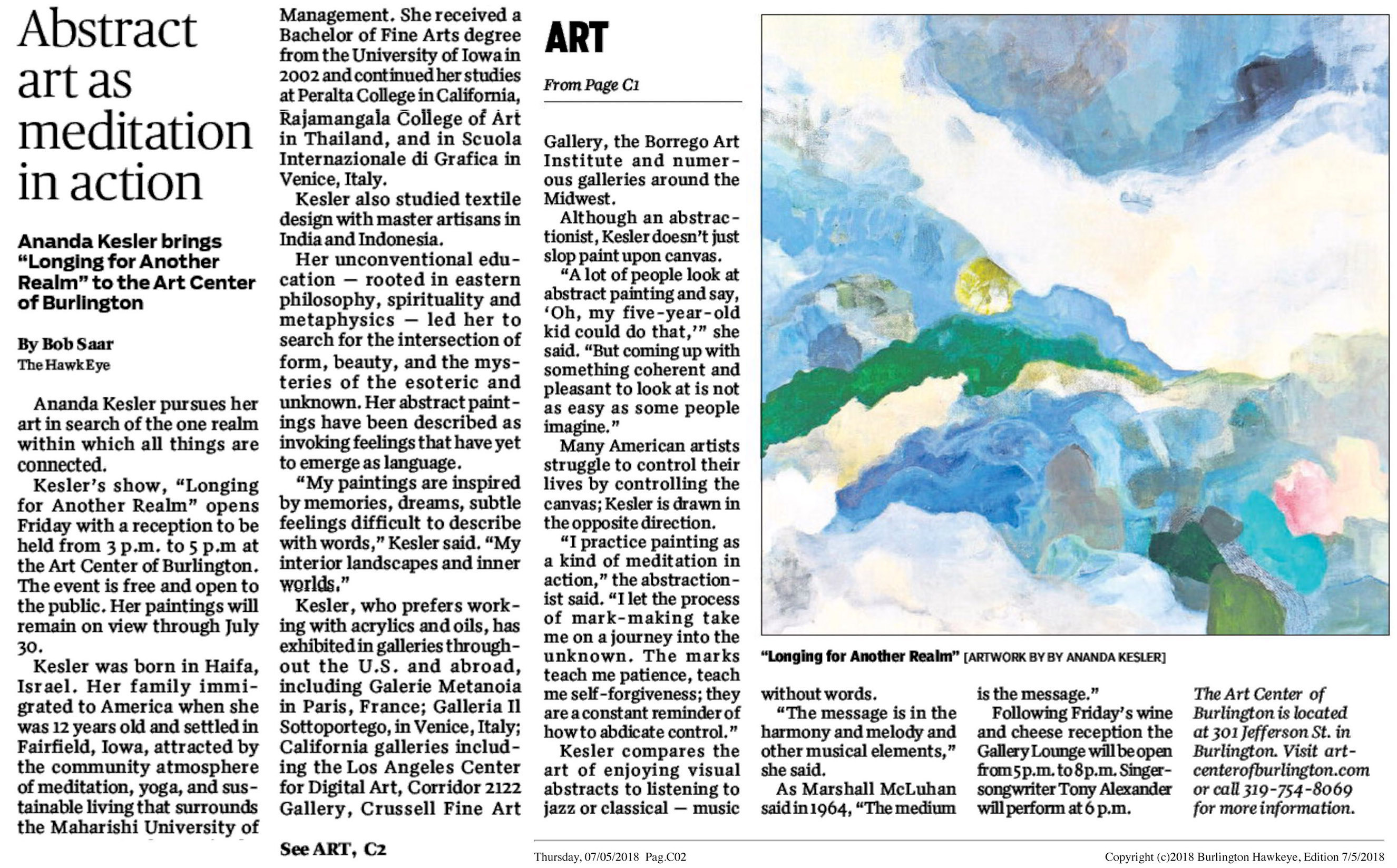 Ananda Kesler THE July 2018