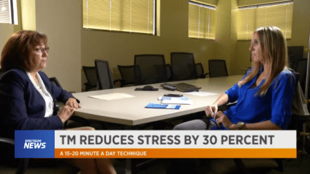 Jillian Parker interviews TM Teacher Peggy Birx for Spectrum News